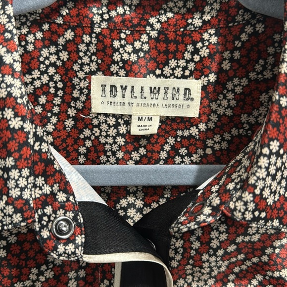 Idyllwind Black and Red Western Fringe Shirt - Picture 6 of 12